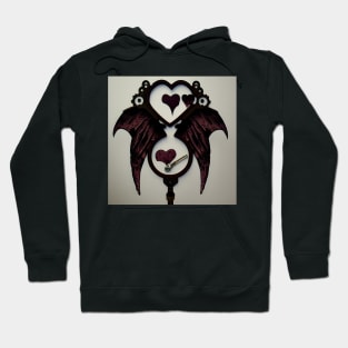 Broken heart w/bat wings Hoodie